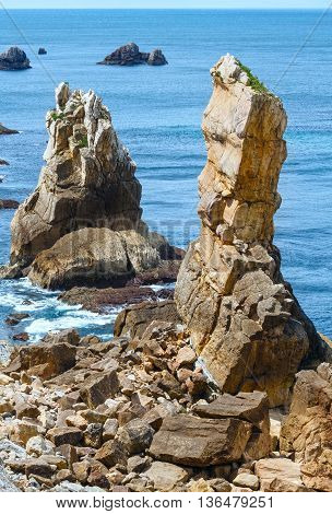 Atlantic Ocean Coastline Near Portio Beach.