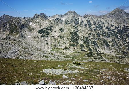 Dzhangal peak view form Dzhano peak, Pirin Mountain, Bulgaria