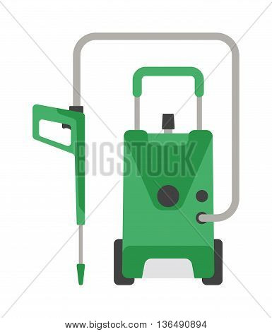 Professional vacuum cleaning equipment isolated on white background. Vector cleaning equipment tool and service cleaning equipment housework tools. House product chemical washing tool