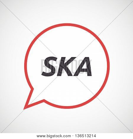 Isolated Comic Balloon Icon With    The Text Ska