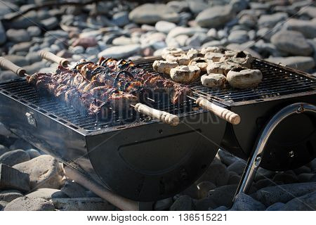 Delicious summer barbeque on a summers evening