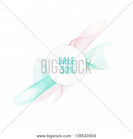 Colorful abstract. Vector air design. Blue abstract shape. Vector grid texture. Summer blue background. Summer sale background.