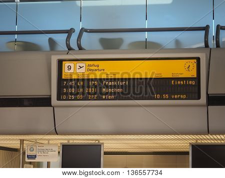 Departure Timetable In Berlin Tegel Airport