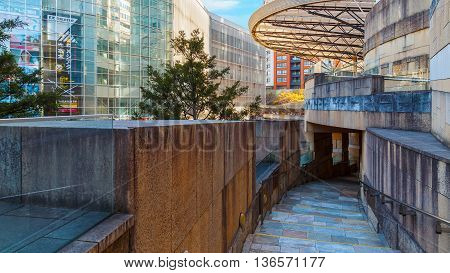 Tokyo, Japan - November 28 2015: Mori Tower Building At Roppongi Hills, Completed In 2003 And Named
