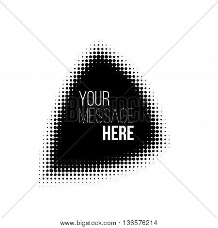 black and white triangle halftone pattern. Stock vector backround.