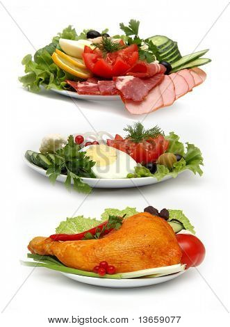 Cena de tres platos
