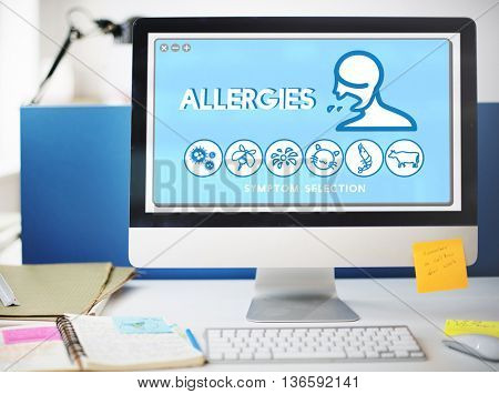 Allergy Hypersensitive Sensitivity Healthcare Infection Concept