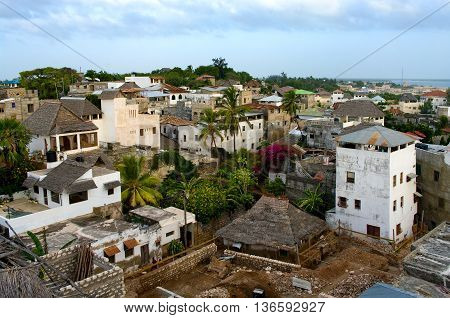 Lamu Town on Lamu Island in Kenya.