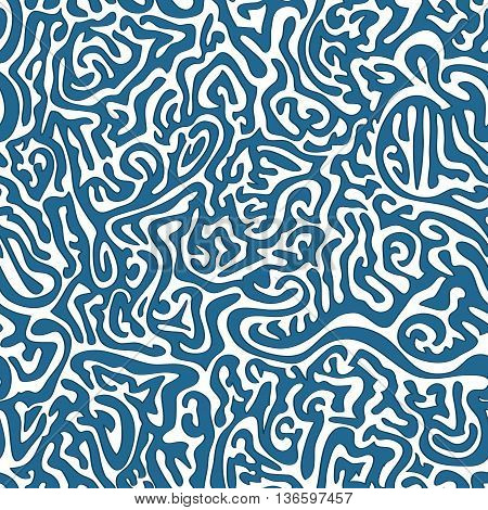Abstract blue lines on a white background.
