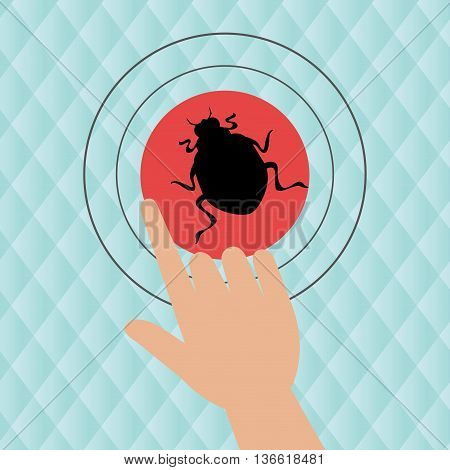 human hand selecting isolated icon design, vector illustration  graphic