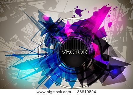 abstract background with the central banner for the text. EPS 10 vector.