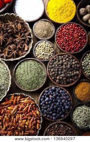 Image Of Exotic Spices Orintal Cuisine Vivid Theme