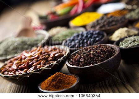 Image Of Exotic Spices Orintal Cuisine Vivid Theme