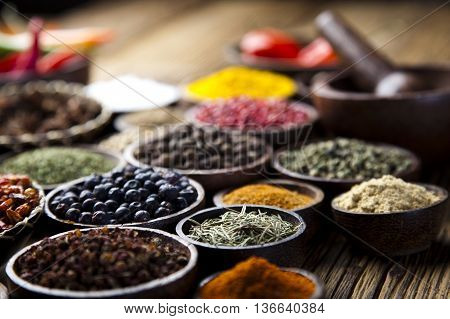Image Of Exotic Spices Orintal Cuisine Vivid Theme