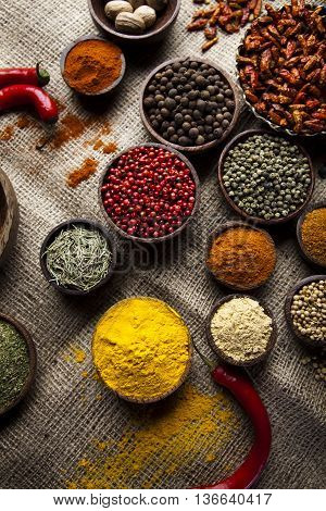 Image Of Exotic Spices Orintal Cuisine Vivid Theme