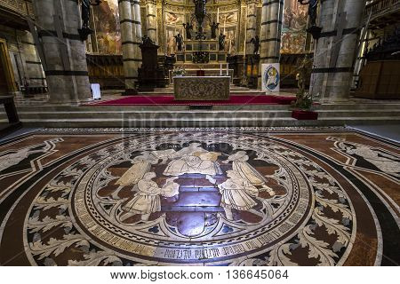 The Pavement Of Siena Cathedral, Siena, Italy