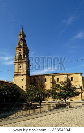 View of the Chuch of Briones, La Rioja, Spain