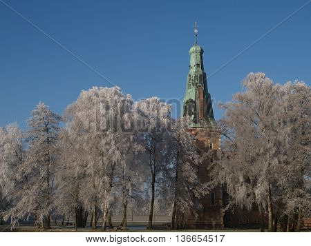 winter at the Castle of raesfeld in germany