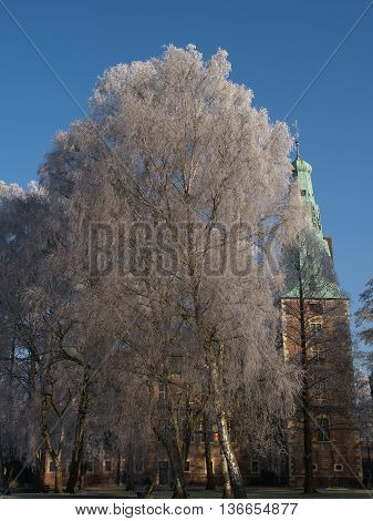 winter at the Castle of raesfeld in germany
