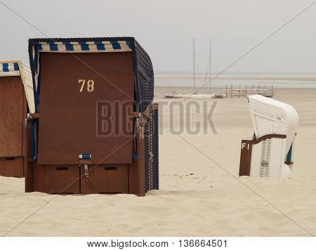 the beach of the german Island borkum