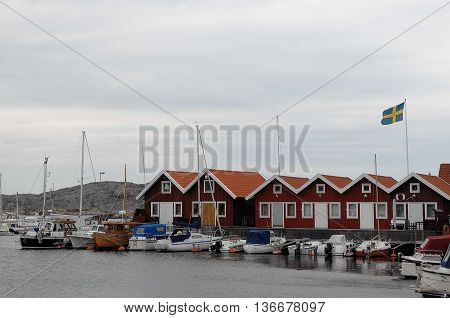 the nice coastline of sweden near gothenburg