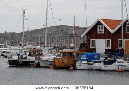 the nice coastline of sweden near gothenburg