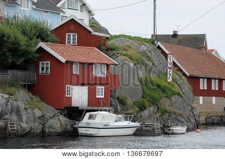 the nice coastline of sweden near gothenburg
