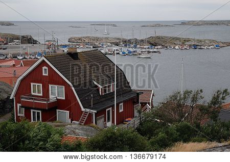 the nice coastline of sweden near gothenburg