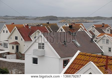 the nice coastline of sweden near gothenburg
