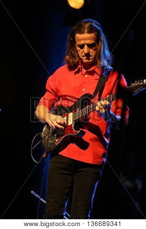 CRACOW POLAND - MARCH 16 2016: Billy Cobham Band live on stage in ICE Cracow Poland