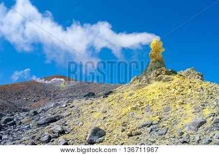 Ebeko  Volcano, Paramushir Island, Kuril Islands, Russia