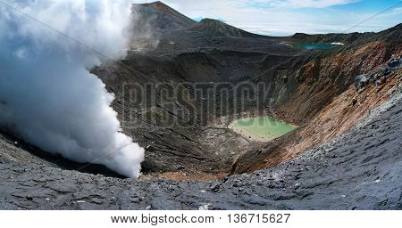 Ebeko  Volcano, Paramushir Island, Kuril Islands, Russia