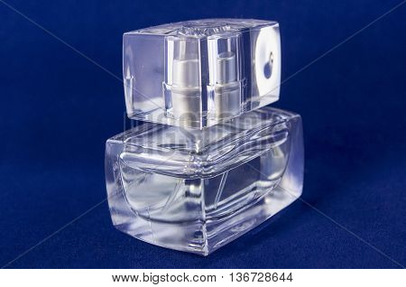 A bottle of perfume over white background