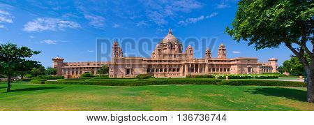 Umaid Bhawan palace hotel in Jodhpur in Rajasthan India