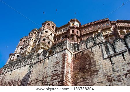 Mehrangarh Fort in Jodhpur in Rajasthan India