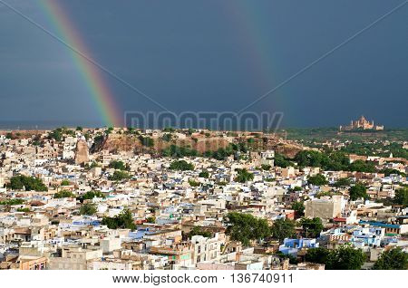 View of Jodhpur (Blue city). Rajasthan India