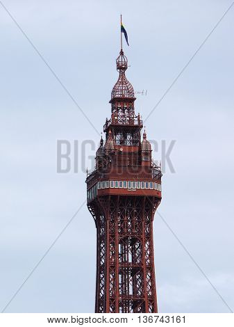Blackpool Tower On Pleasure Beach In Blackpool