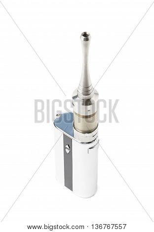 Generic vaping metal box device isolated over the white background