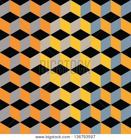 Yellow Abstract Pattern - Triangle and Square pattern in yellow and orange colors. eps10 vector illustration