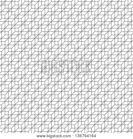 Seamless pattern. Abstract geometrical background. Original linear texture with repeating thin broken lines polygons difficult polygonal shapes rhombuses triangle. Random chaotic ornament