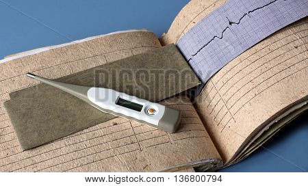 Medical still life with patient health information