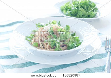 delicious pasta with tuna and rocket italy