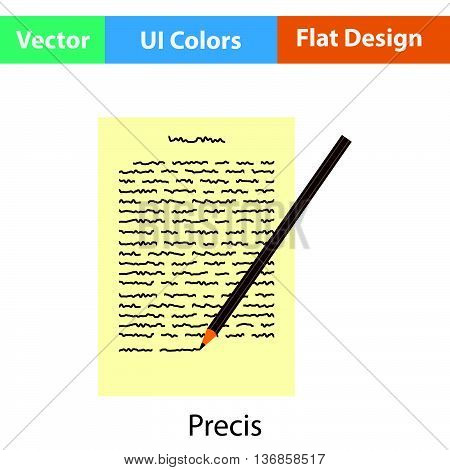 Sheet With Text And Pencil Icon