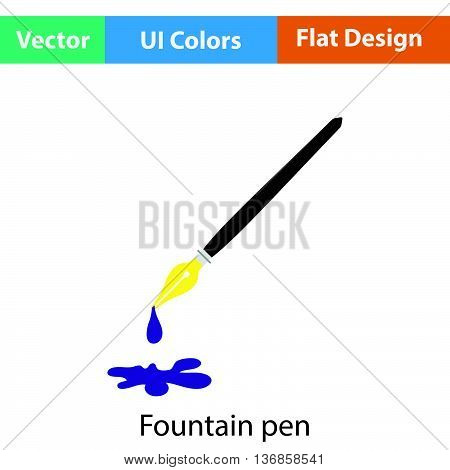 Fountain Pen With Blot Icon