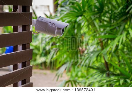 CCTV Security Camera or surveillance system in the house.