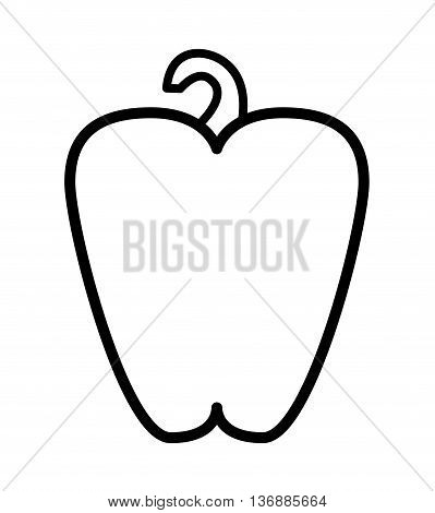 fesh vegetable pepper isolated icon design, vector illustration  graphic
