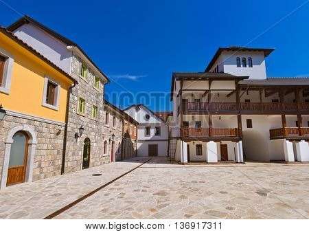 Andricgrad or Kamengrad in Visegrad - Bosnia and Herzegovina - architecture travel background