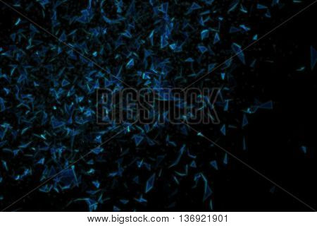 Plexus Facettes in Motion. Nice 3D Rendering