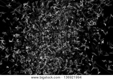 Plexus Facettes in Motion. Nice 3D Rendering