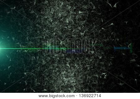 Plexus Facettes in Motion. Nice 3D Rendering